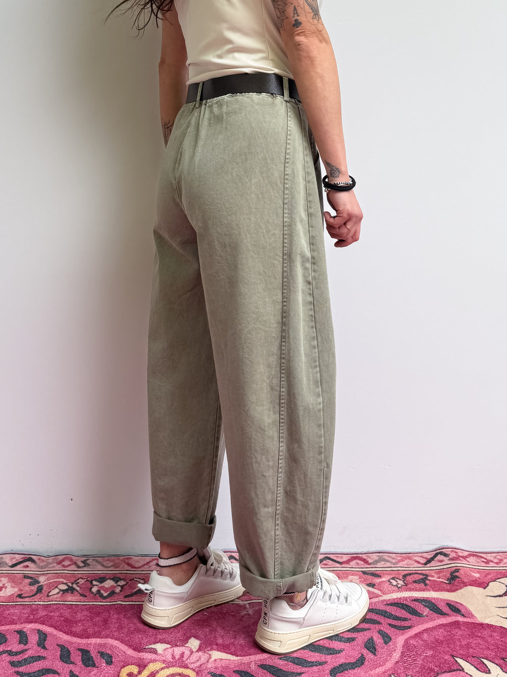 Pantalone baggy stone washed