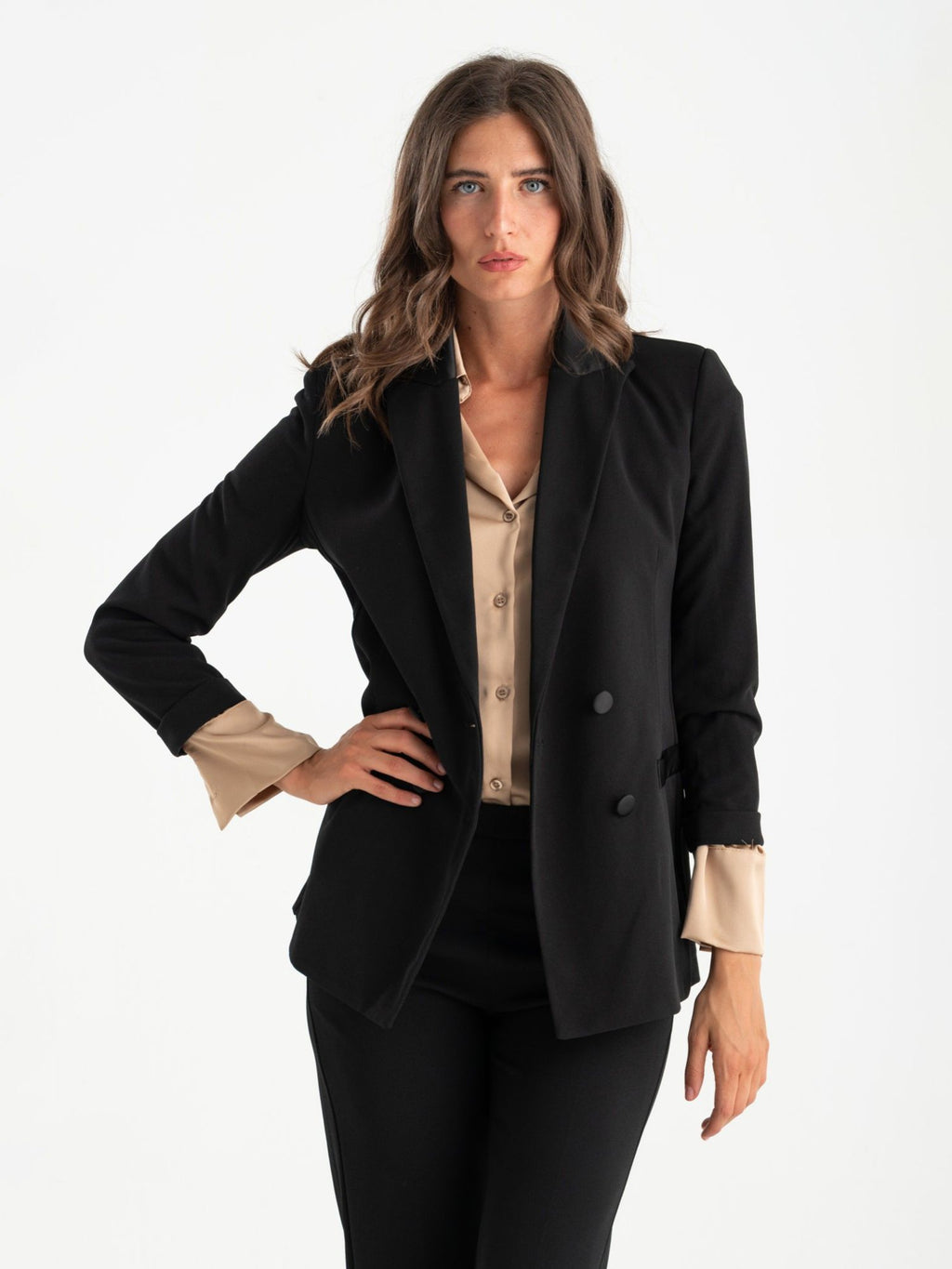 Giacca profili in raso