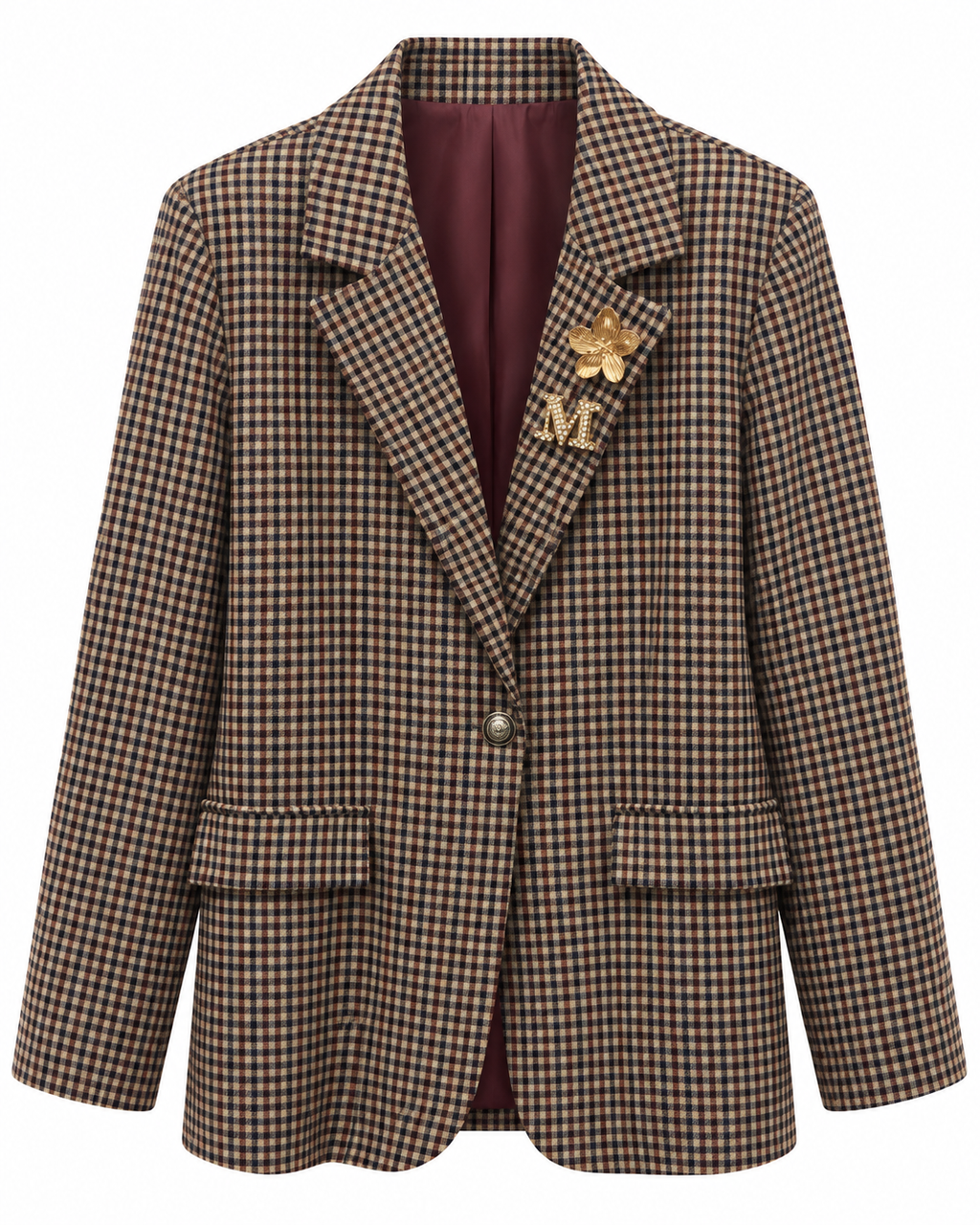Blazer oversize fantasia check