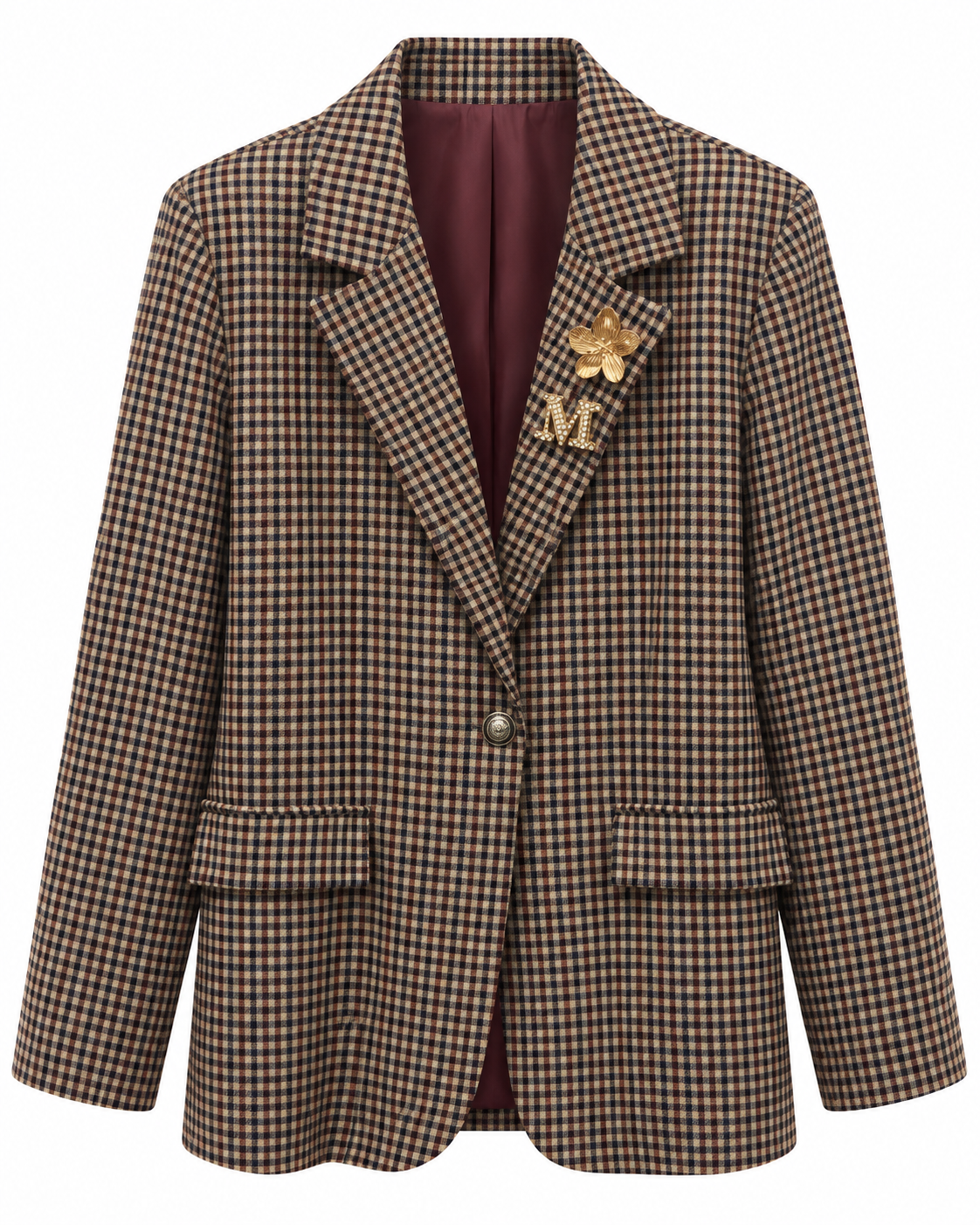 Blazer oversize fantasia check