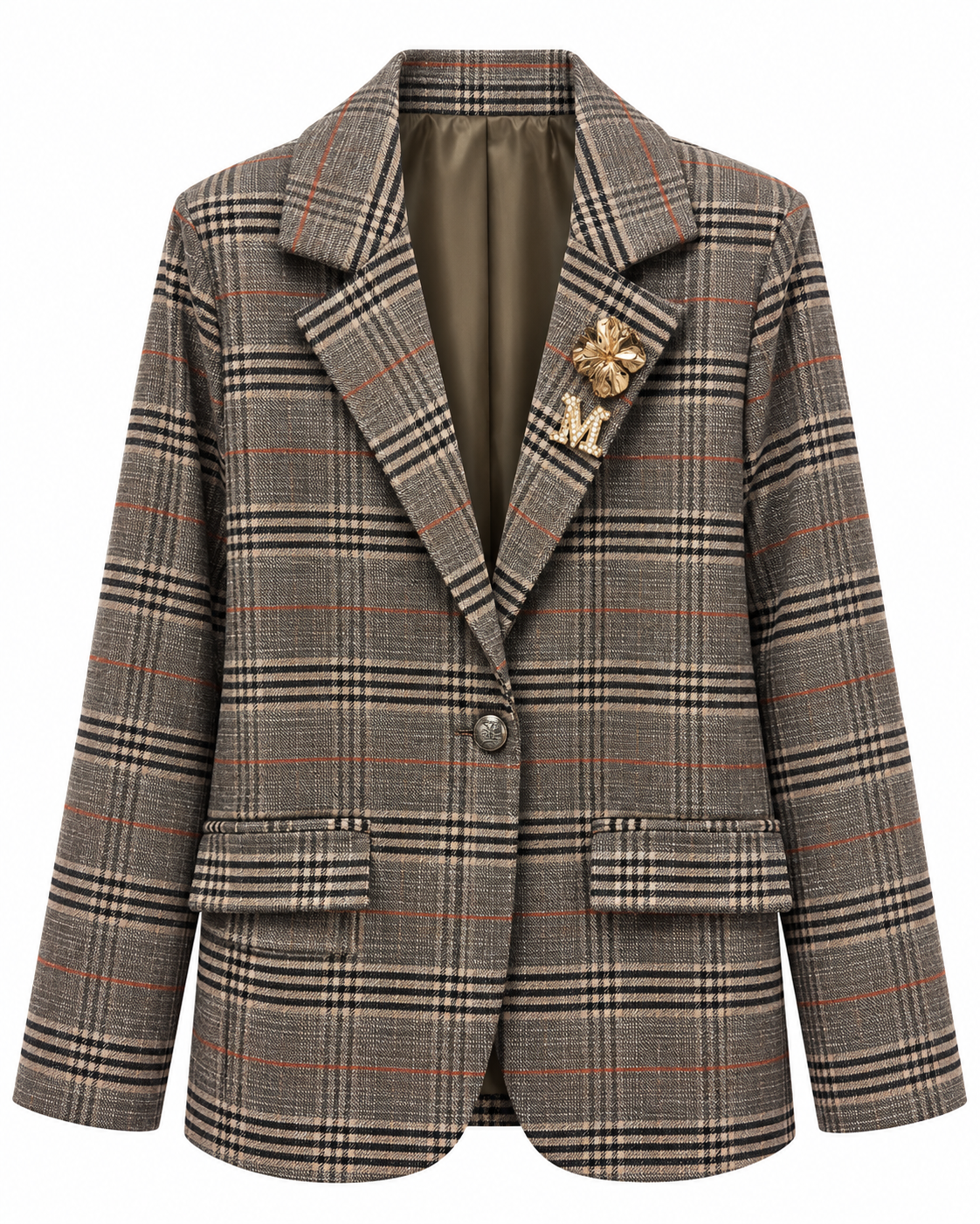 Blazer oversize fantasia check