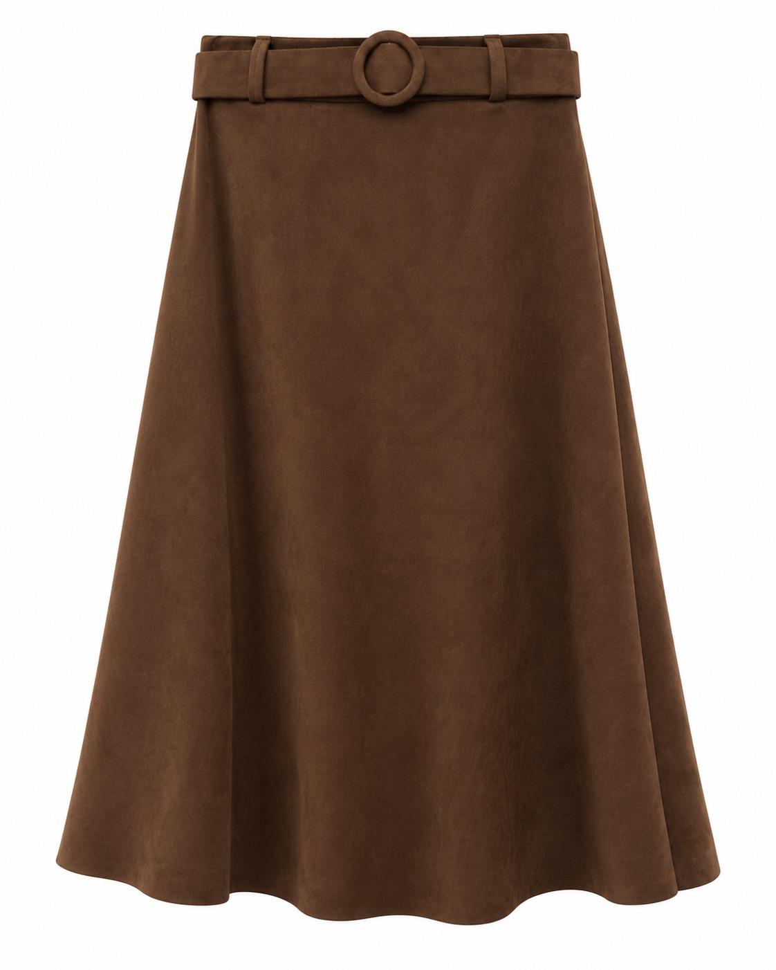 Gonna midi effetto suede