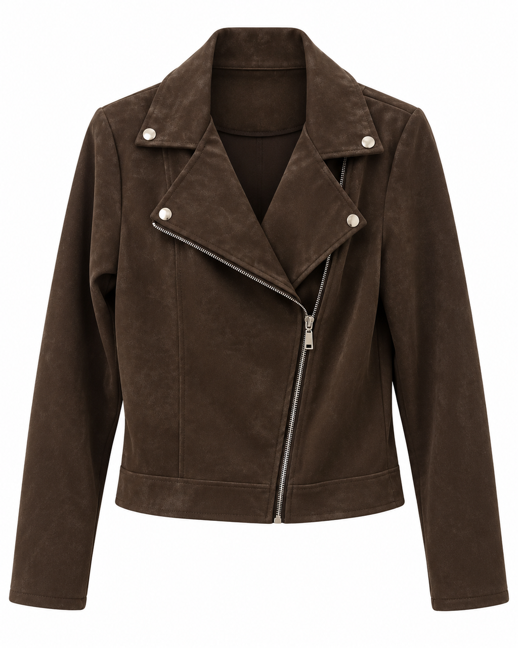 Giacca biker in ecopelle effetto stone washed