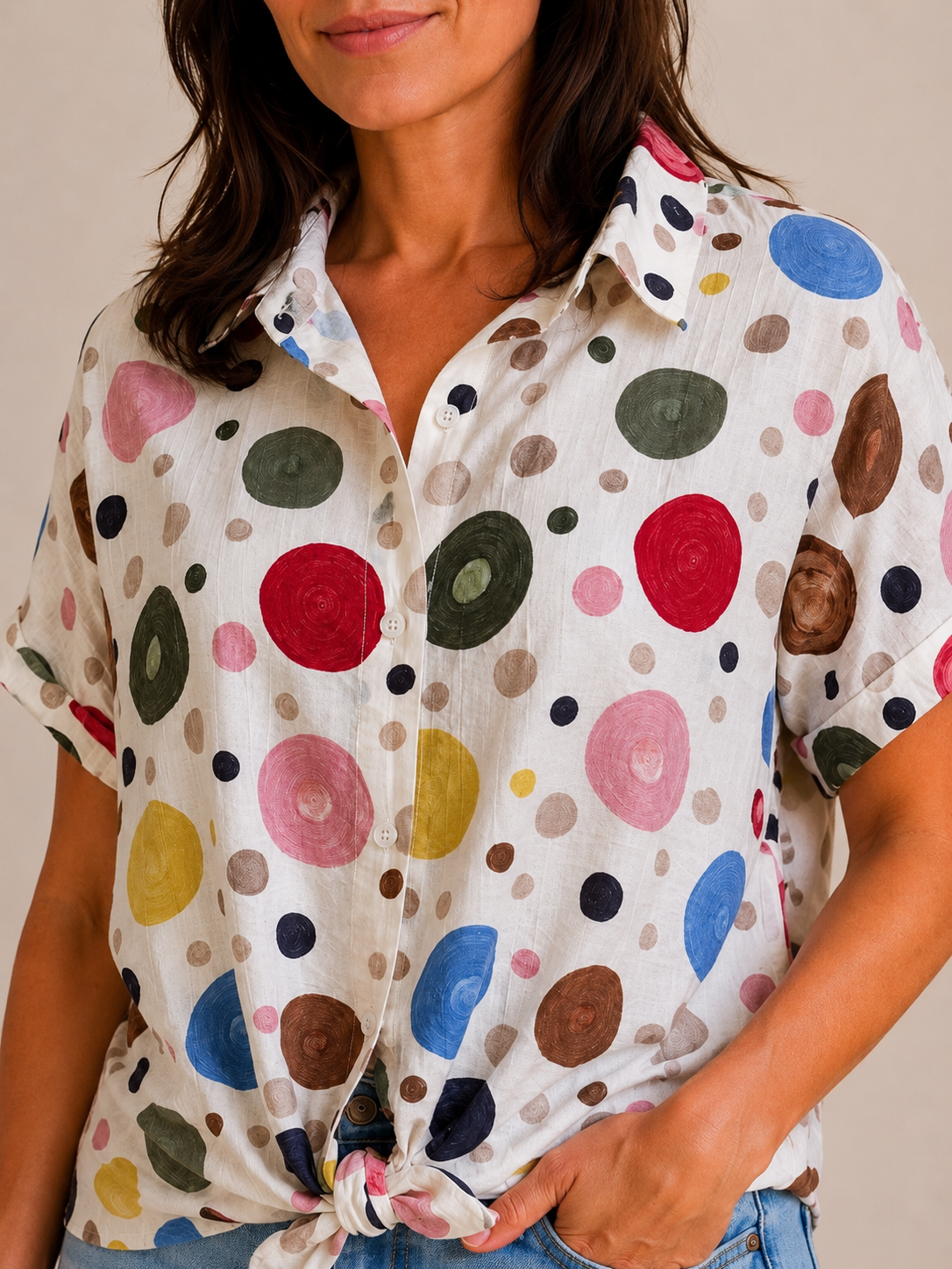 Camicia fantasia pois