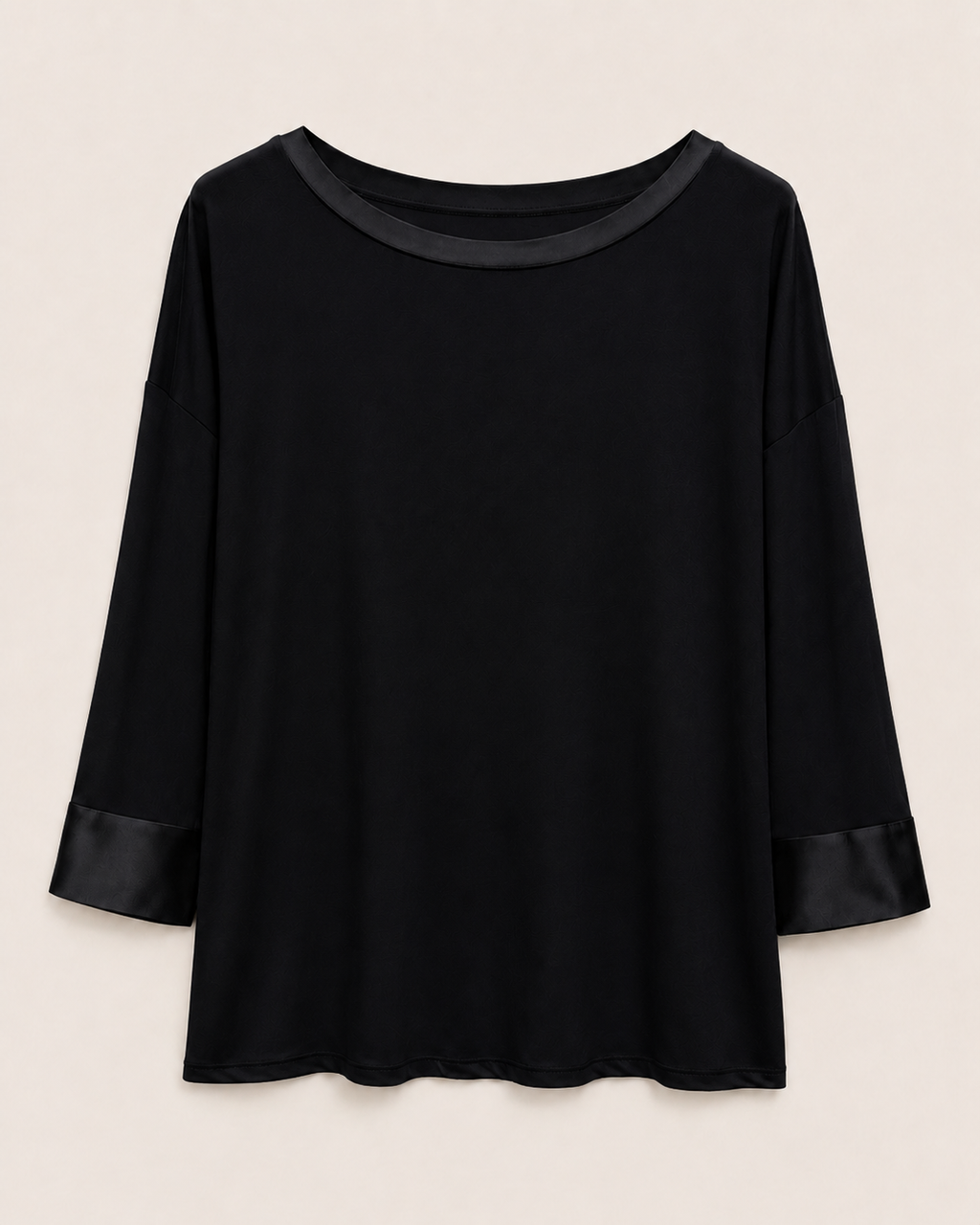 Maglia in viscosa con dettagli satin