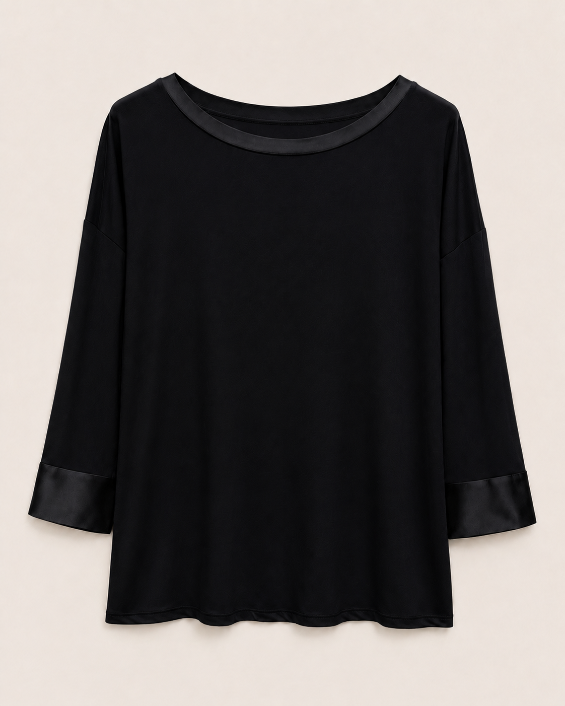 Maglia in viscosa con dettagli satin