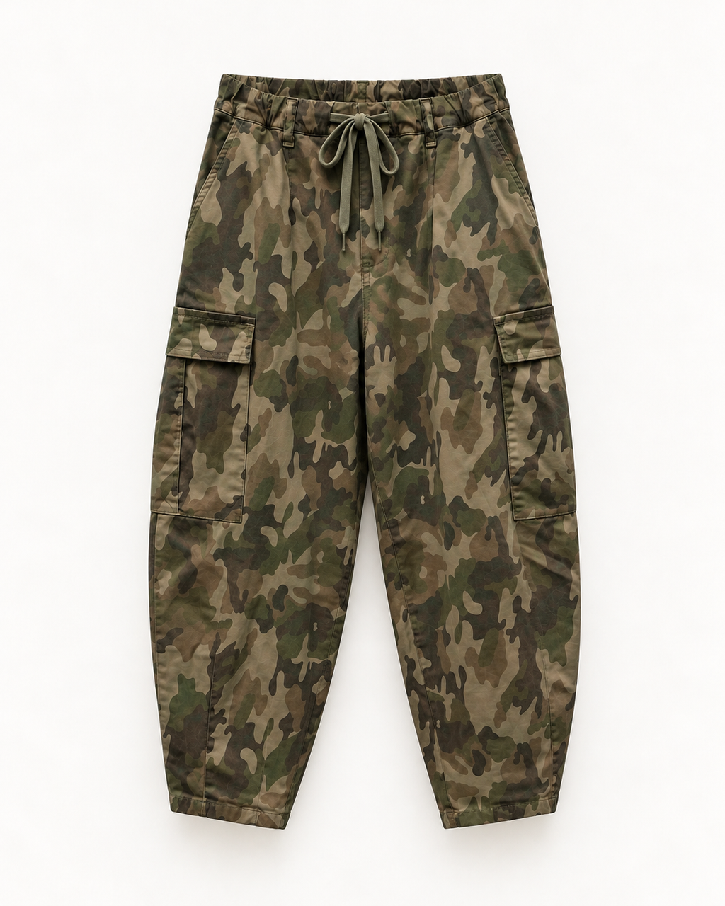 Pantalone Cargo camouflage con coulisse