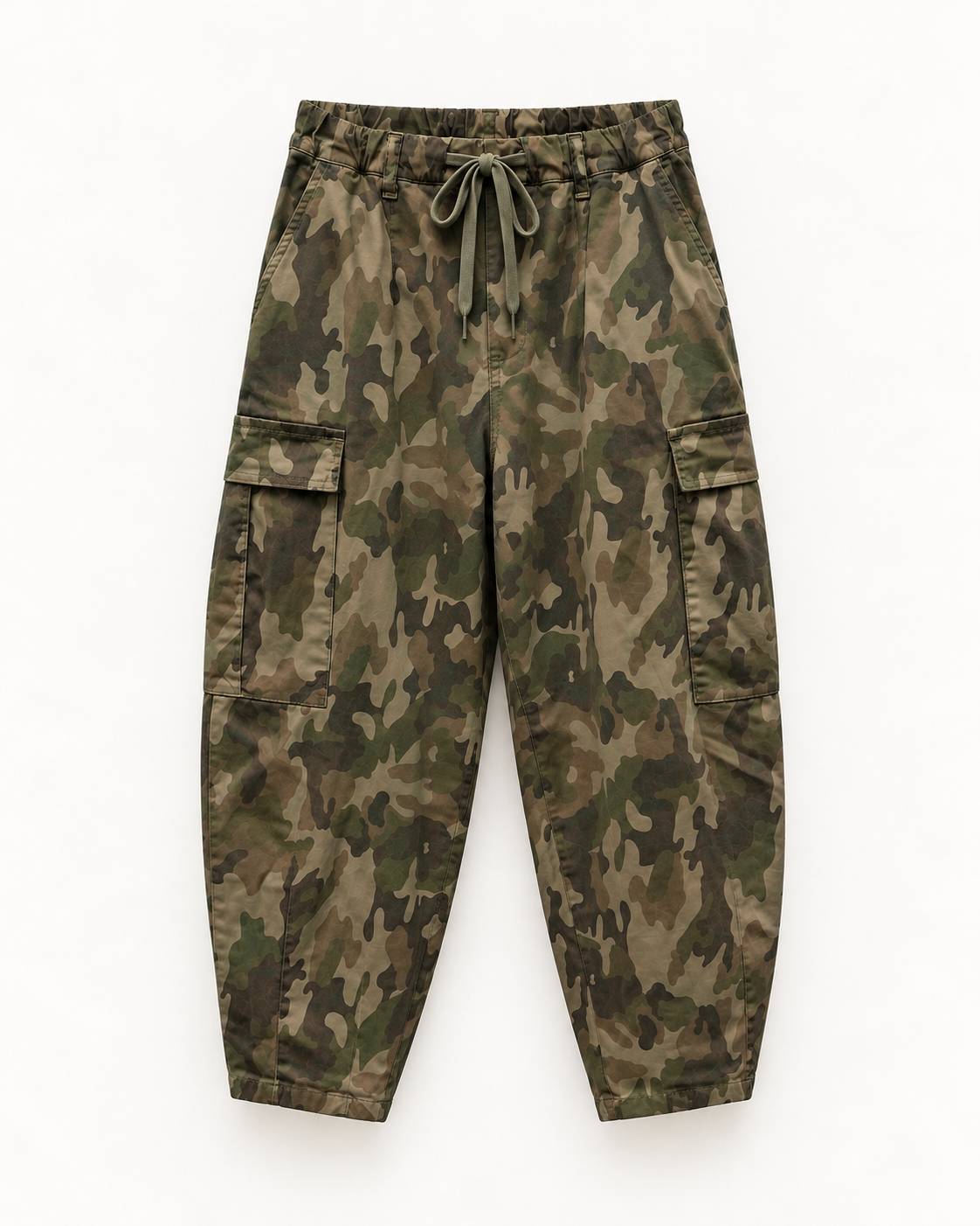 Pantalone Cargo camouflage con coulisse