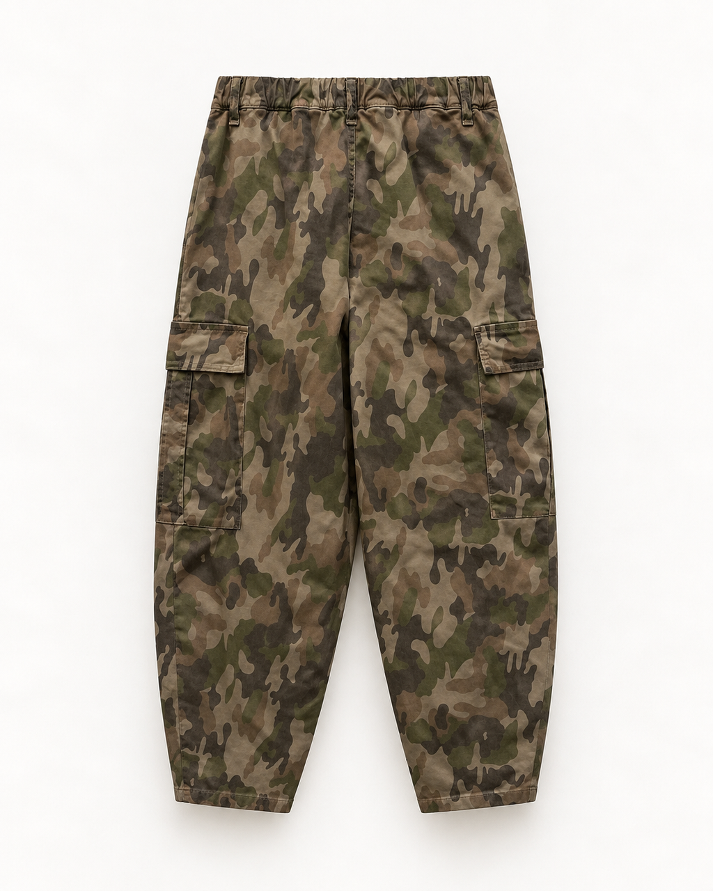 Pantalone Cargo camouflage con coulisse