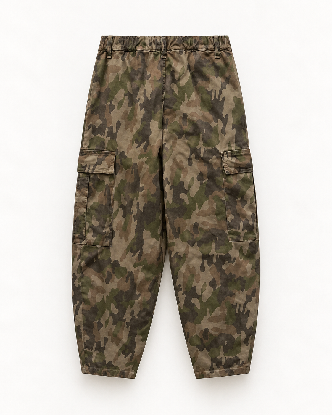 Pantalone Cargo camouflage con coulisse