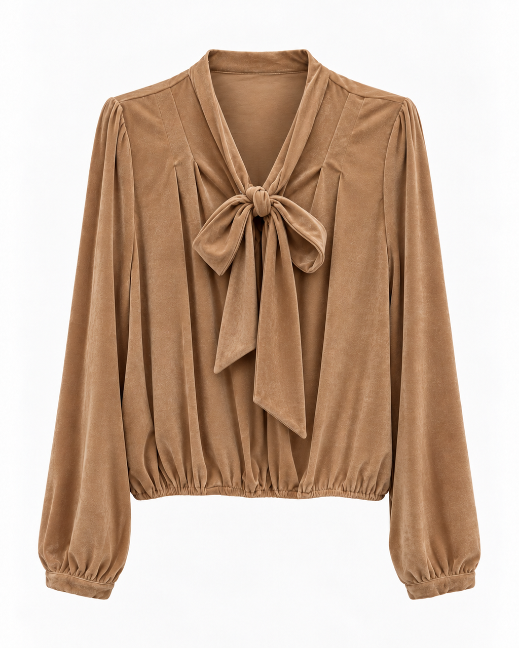 Blusa donna con fiocco al collo