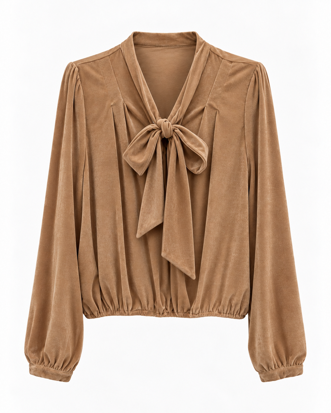 Blusa donna con fiocco al collo
