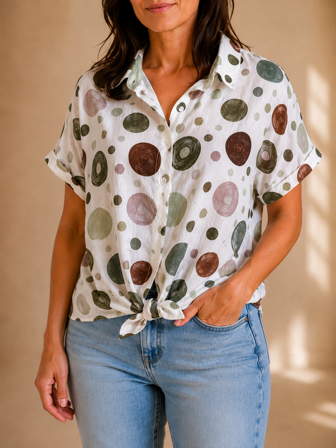 Camicia fantasia pois