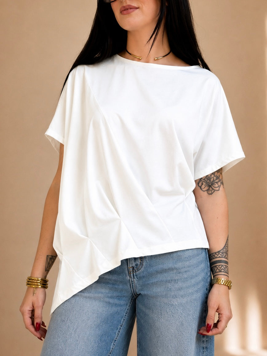 T-shirt oversize drappeggi