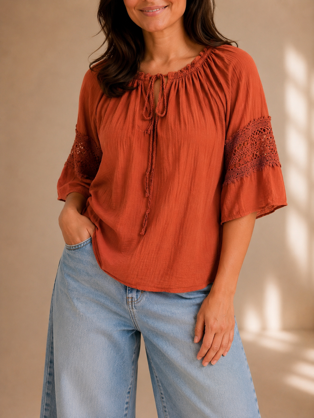 Blusa in cotone leggero