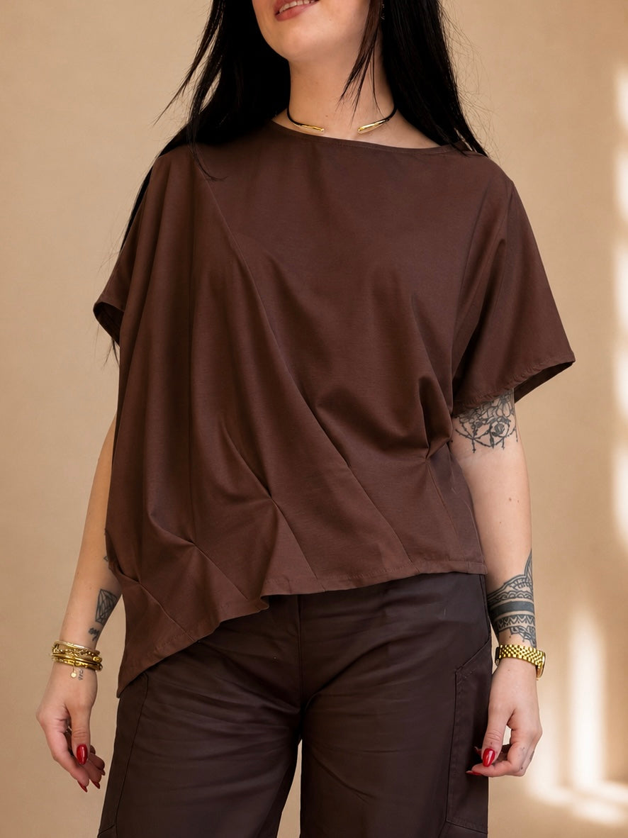 T-shirt oversize drappeggi