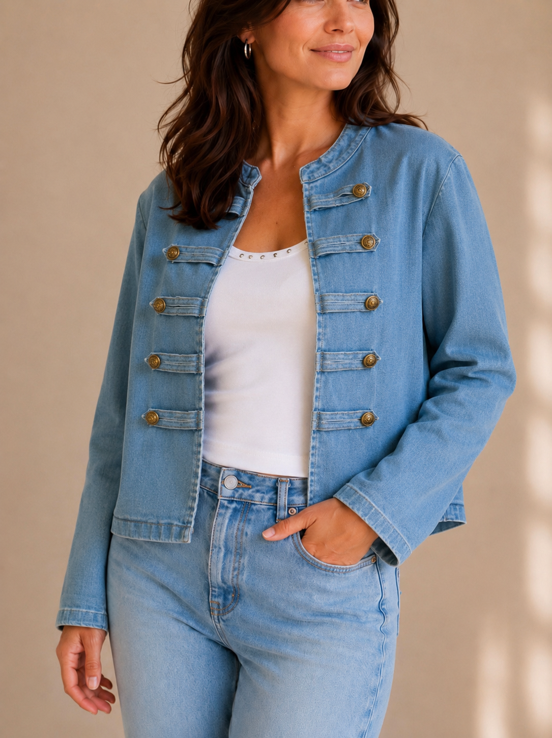 Giacca Napoleone in jeans