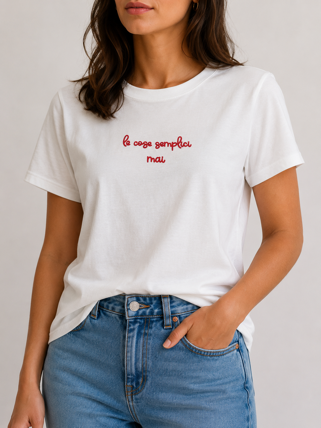T-shirt con scritta ironica