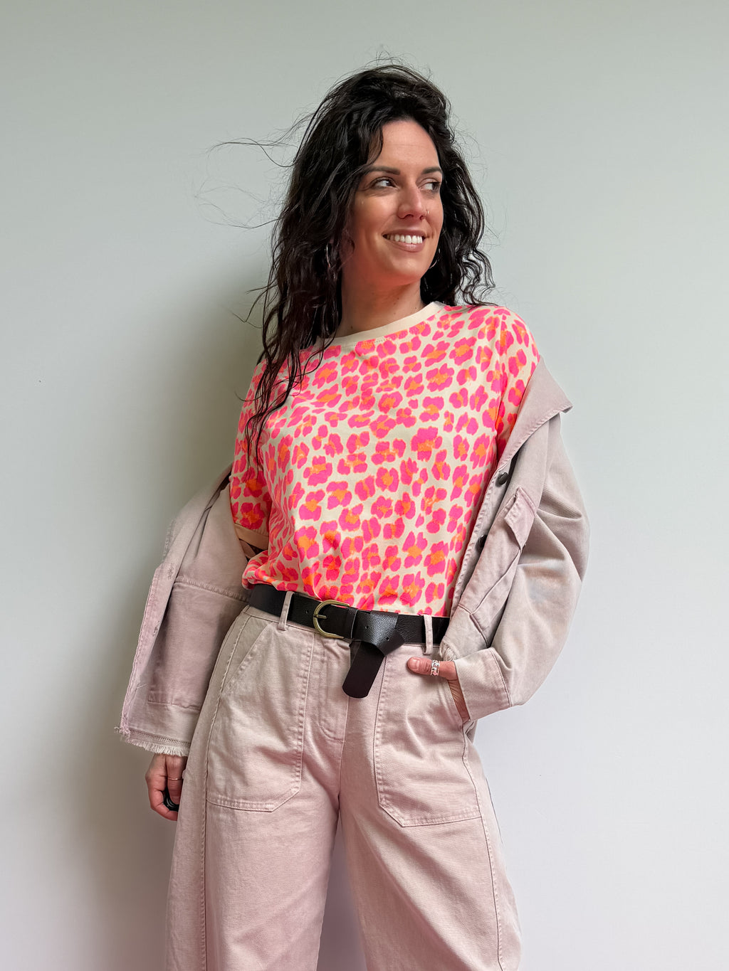 T-shirt maculata fluo