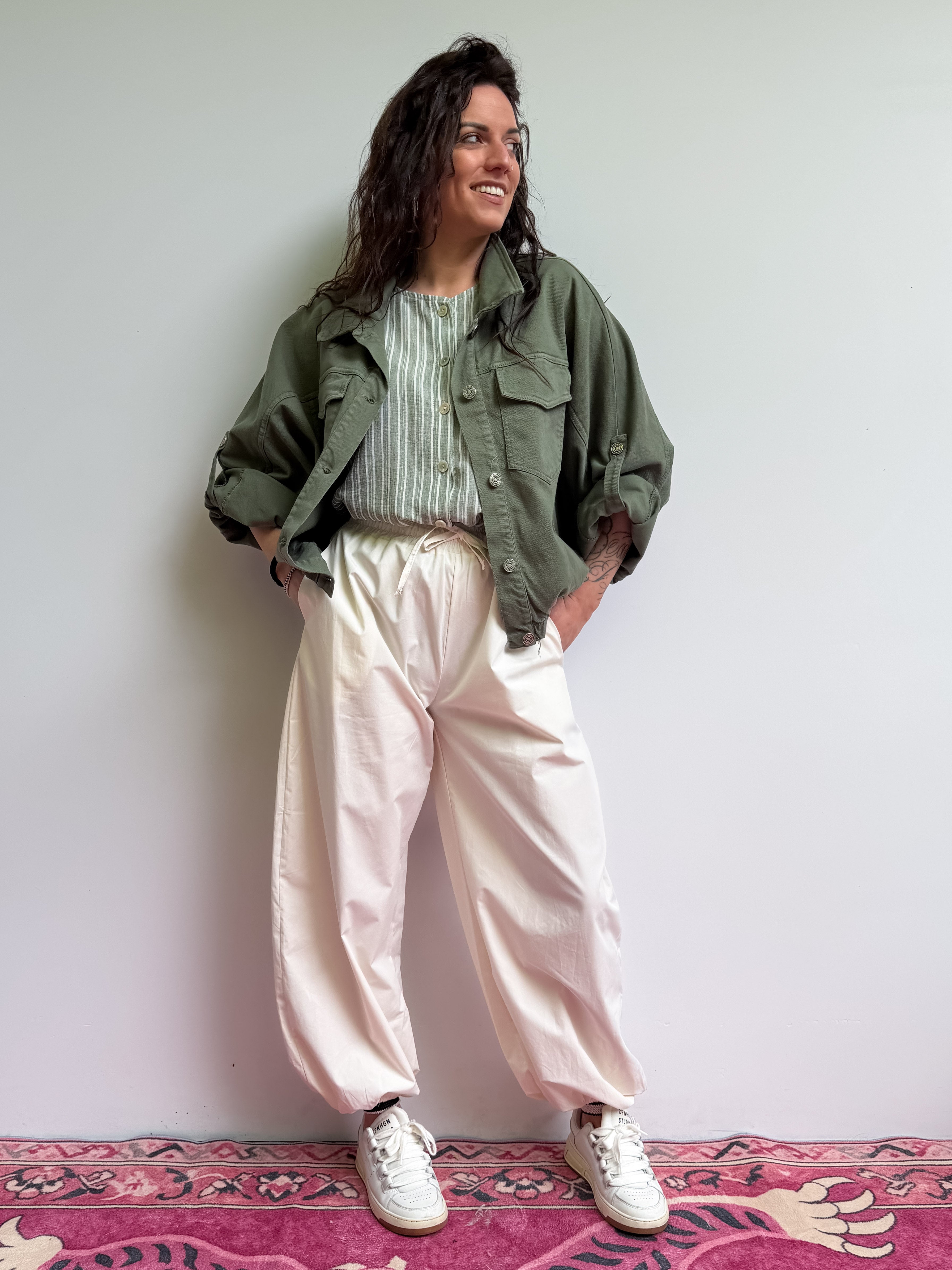 Giubbino crop con elastico