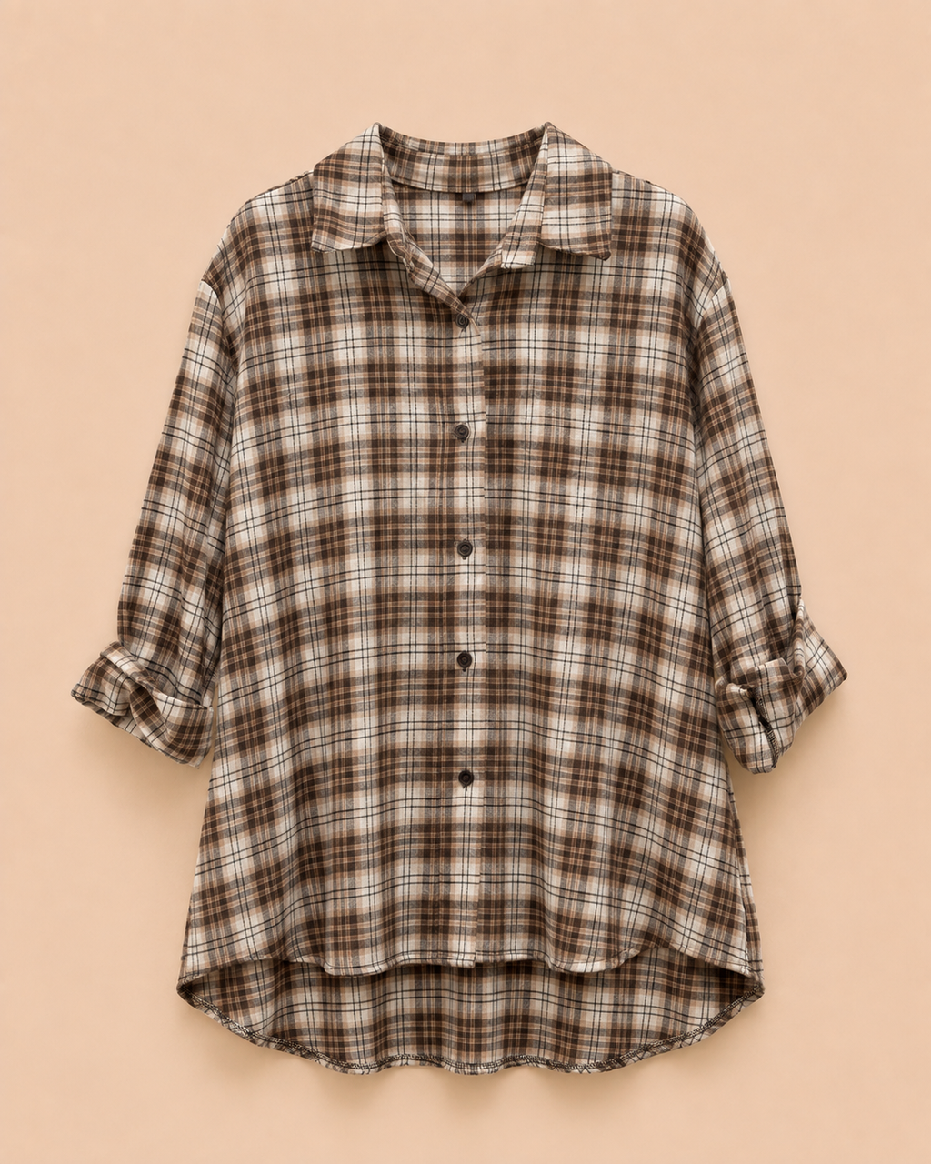 Camicia a quadri over in caldo cotone