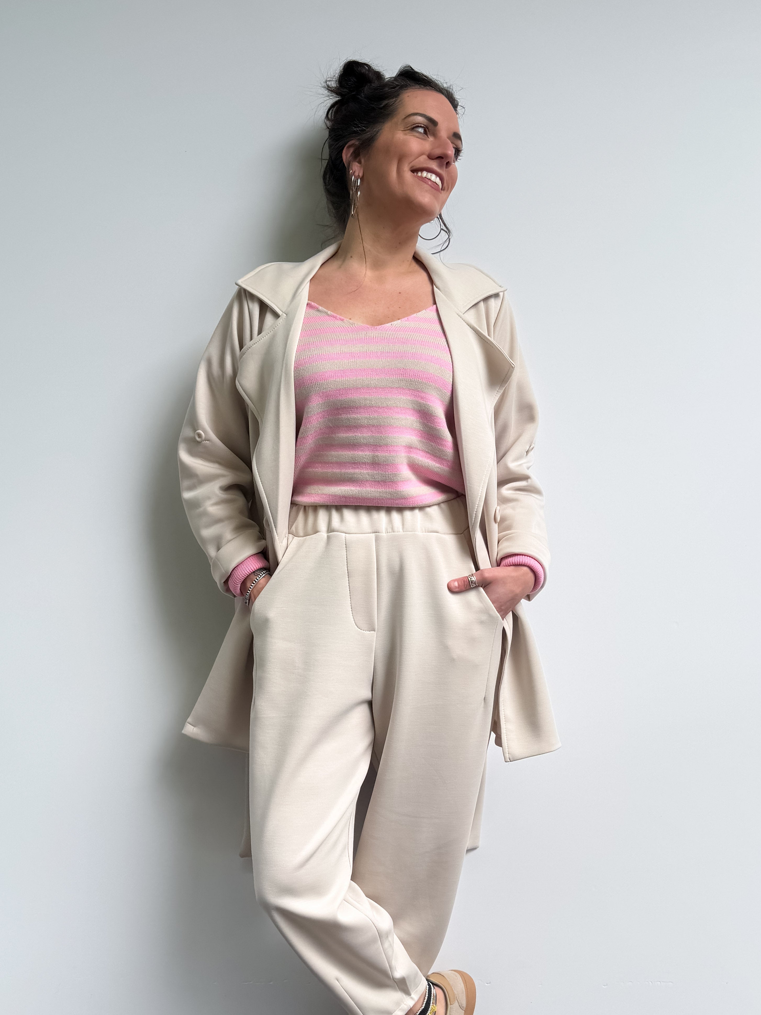 Spolverino in punto Milano con cintura