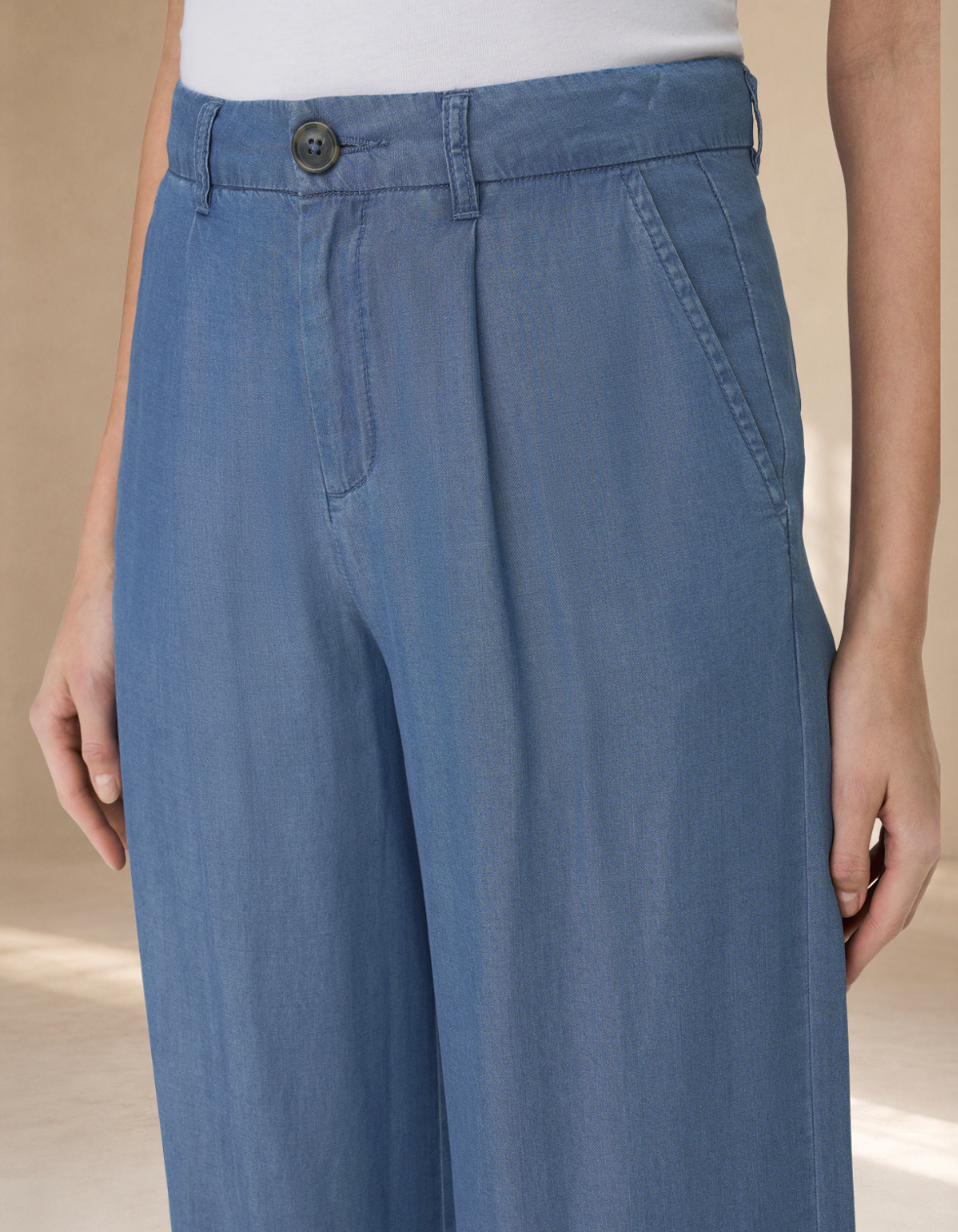 Pantaloni a palazzo in simil jeans