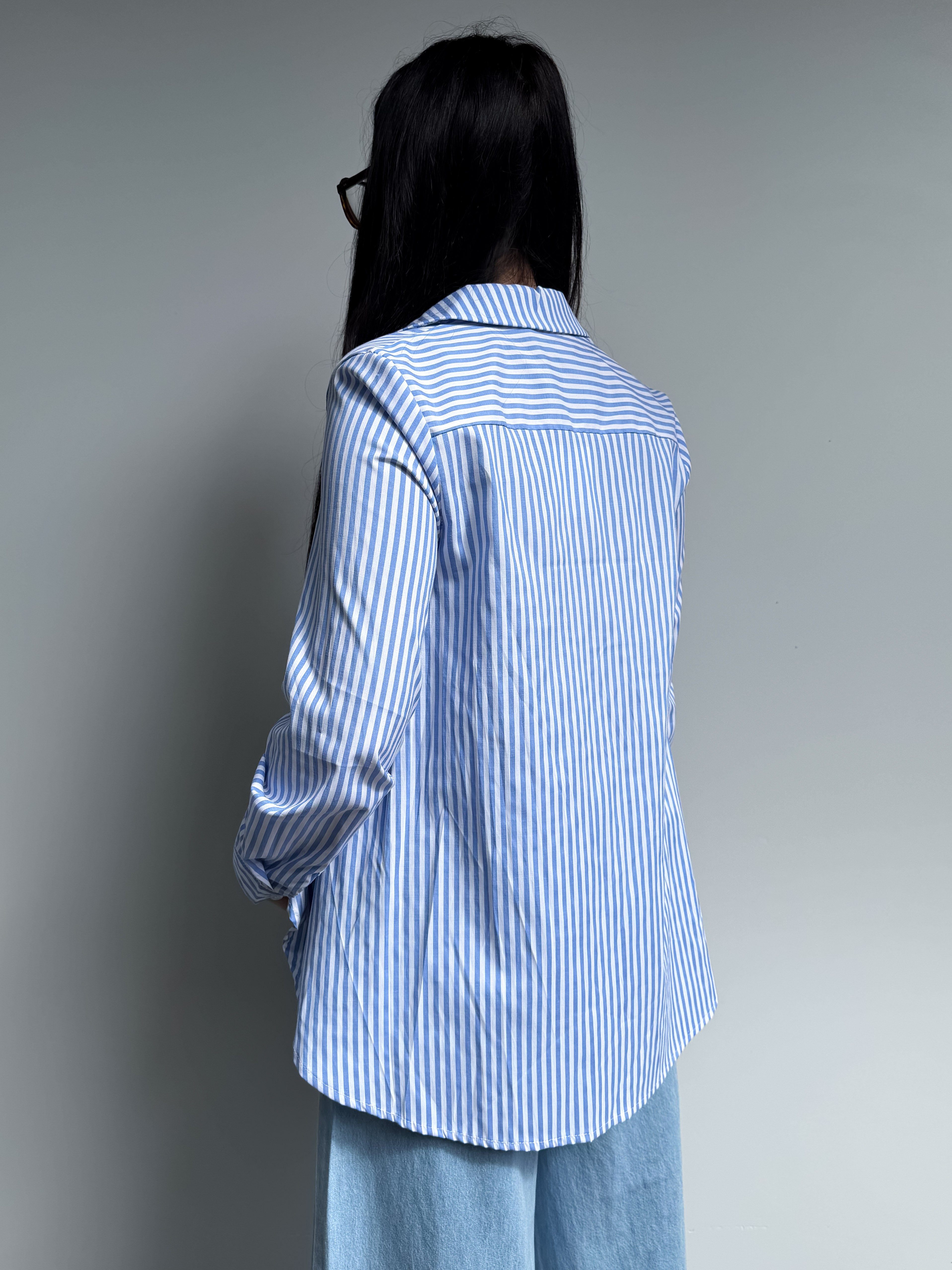 Camicia svasata a righe