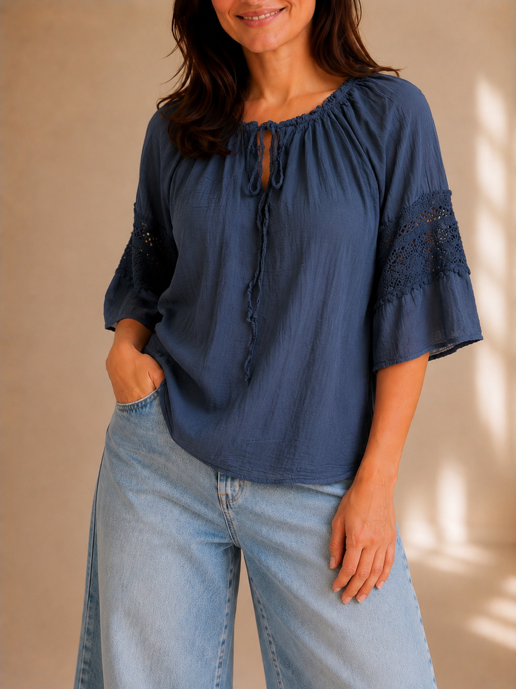 Blusa in cotone leggero