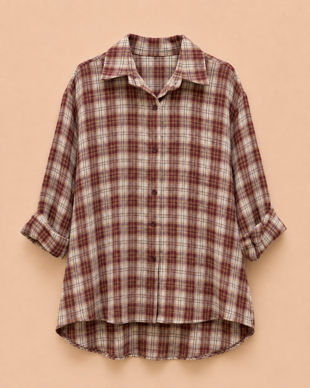 Camicia a quadri over in caldo cotone