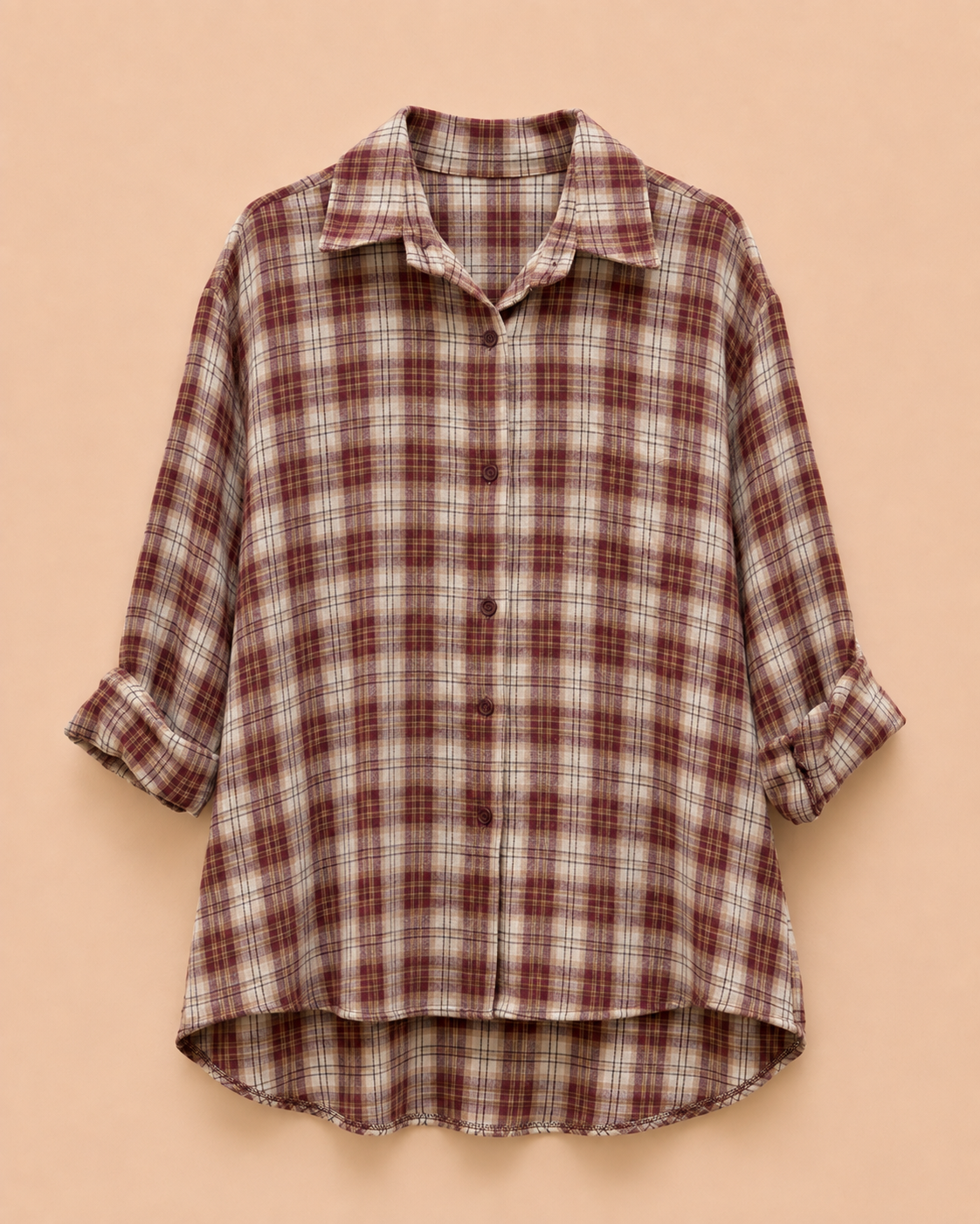 Camicia a quadri over in caldo cotone