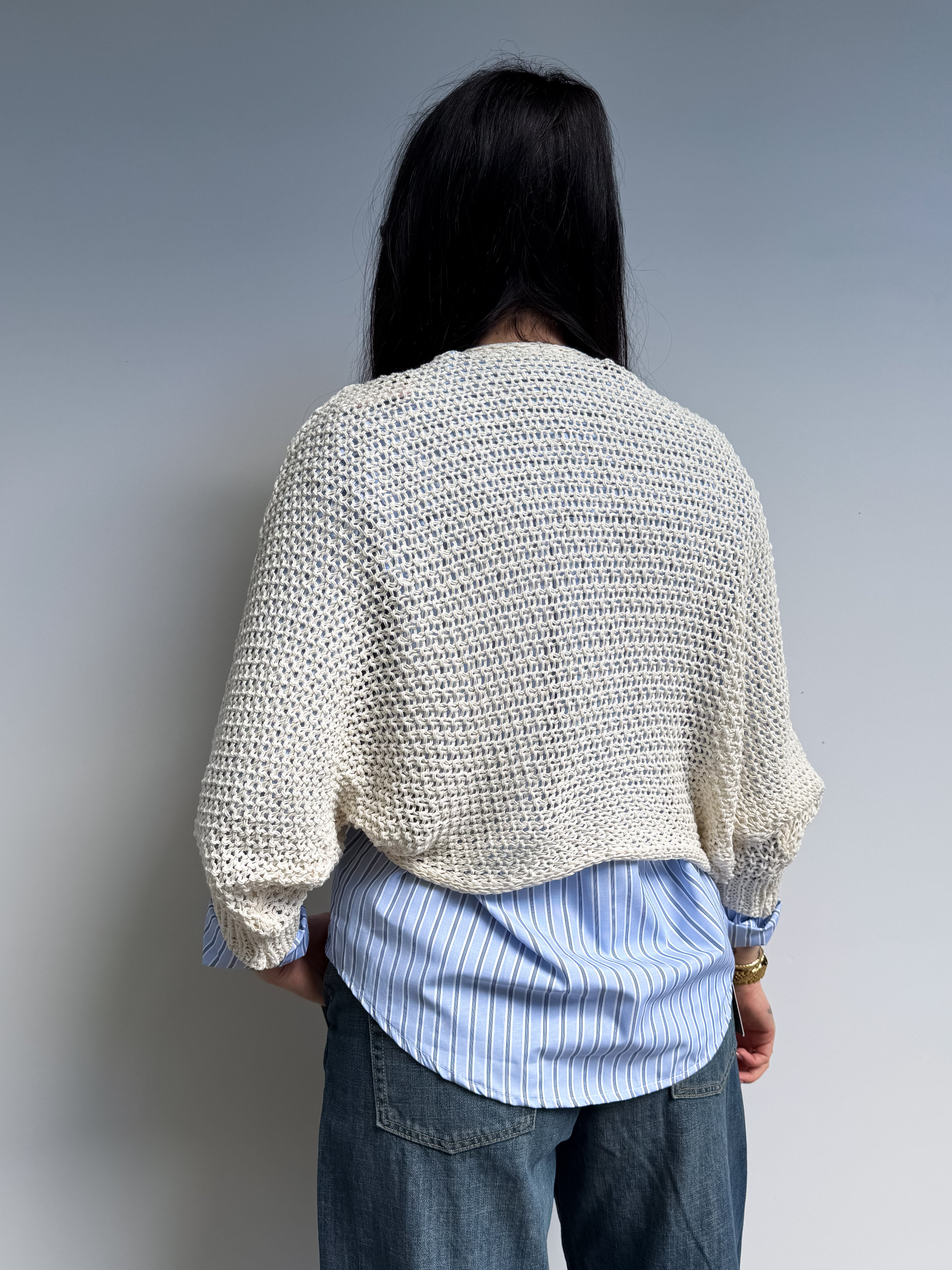 Maglia traforata con nodo