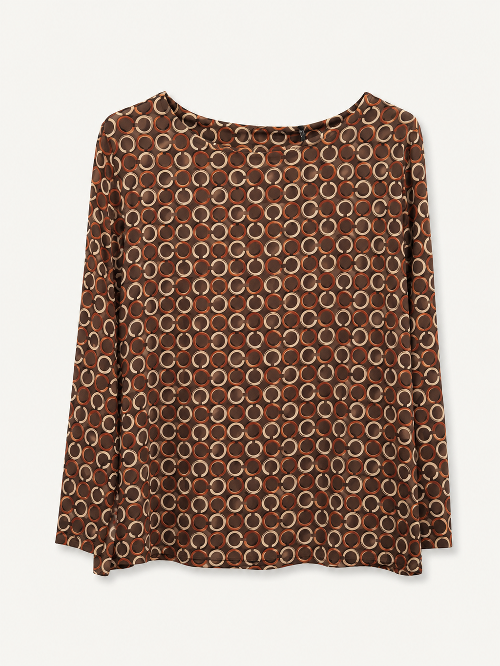 Blusa elasticizzata in fantasia