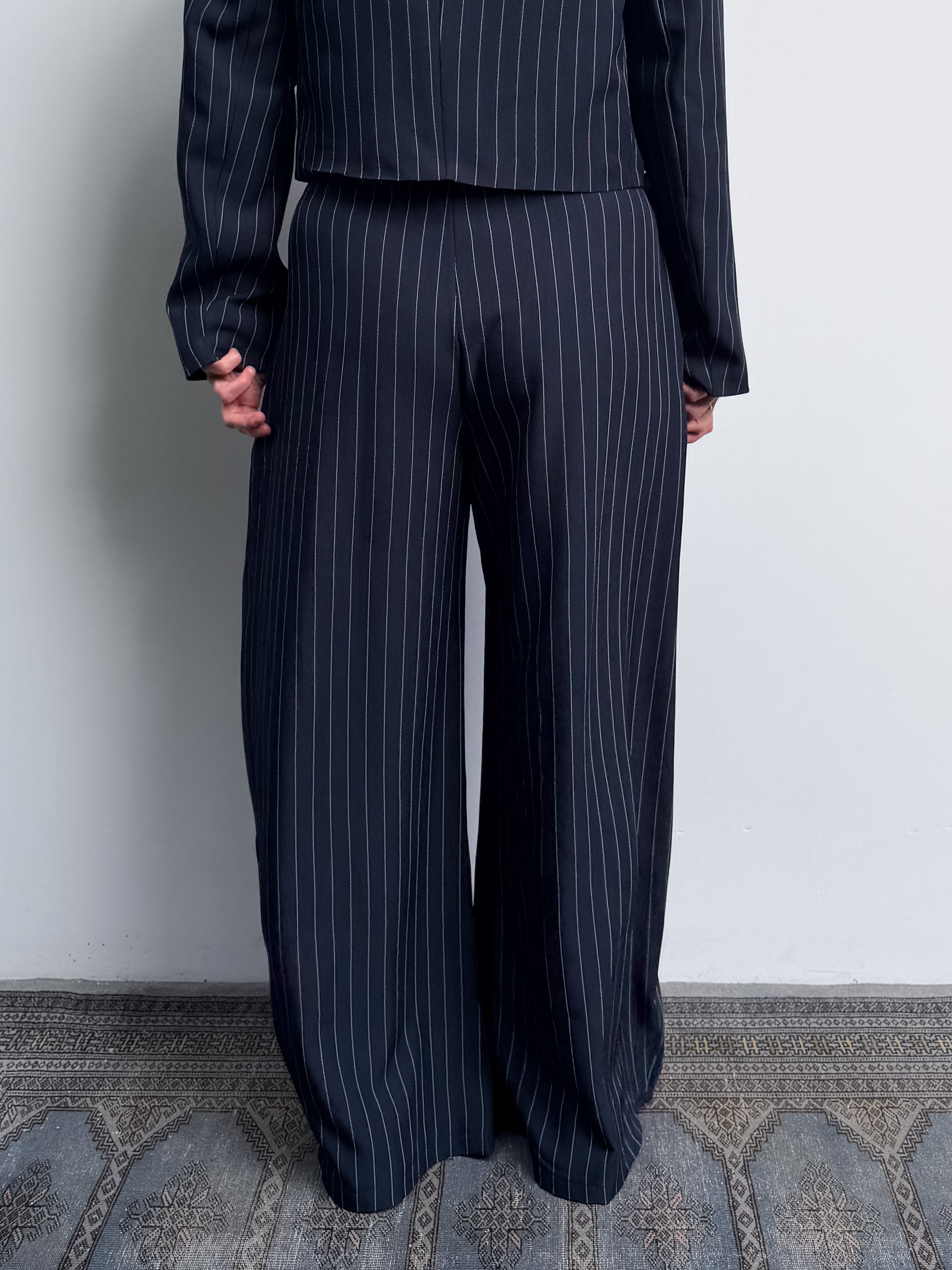 Pantalone gessato baloon