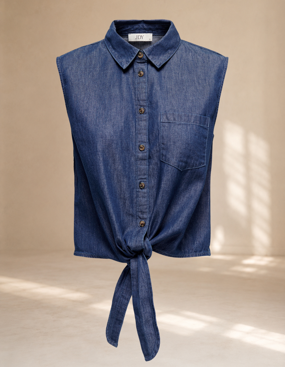 Camicia simil jeans smanicata