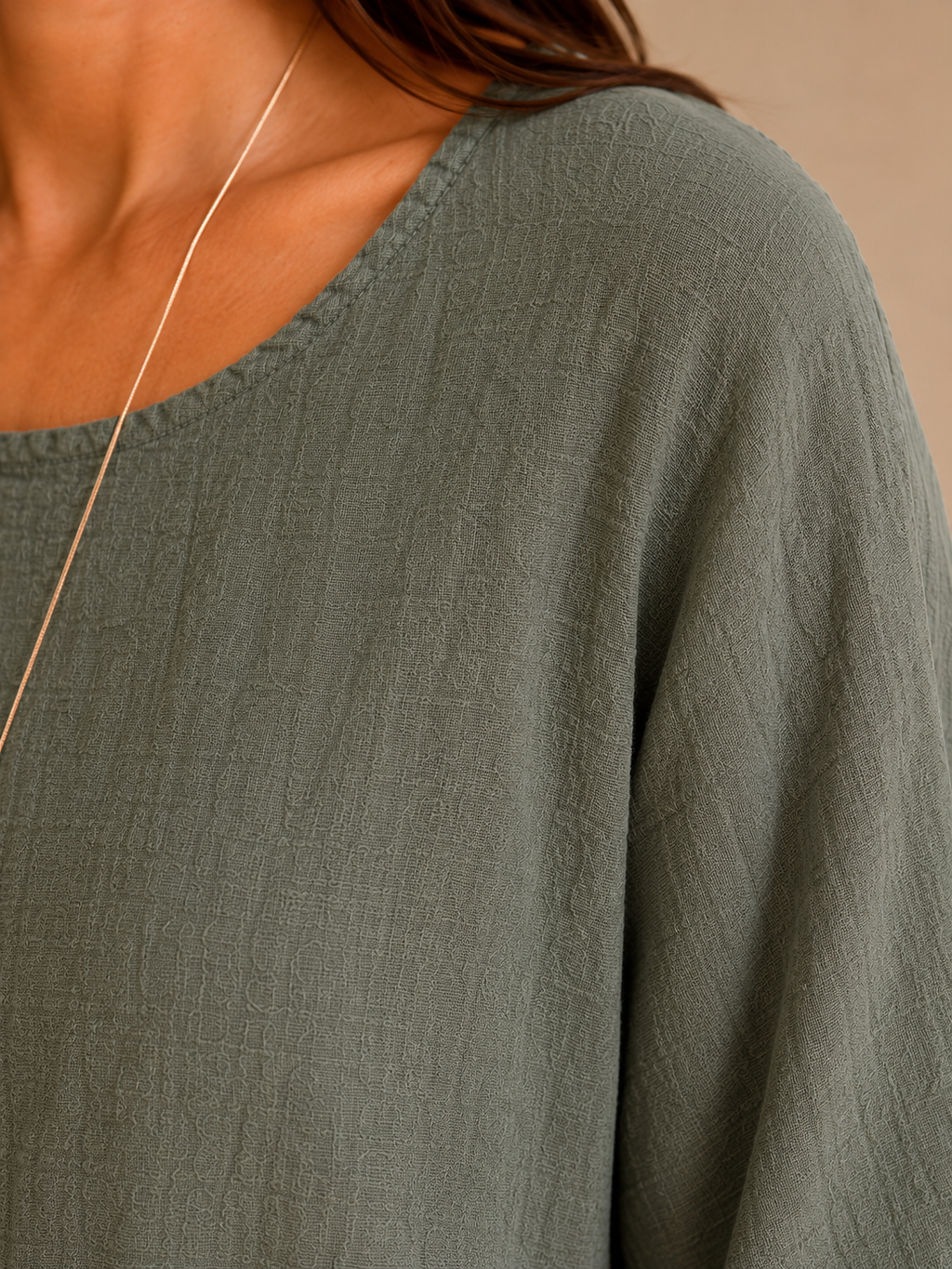 Blusa effetto lino