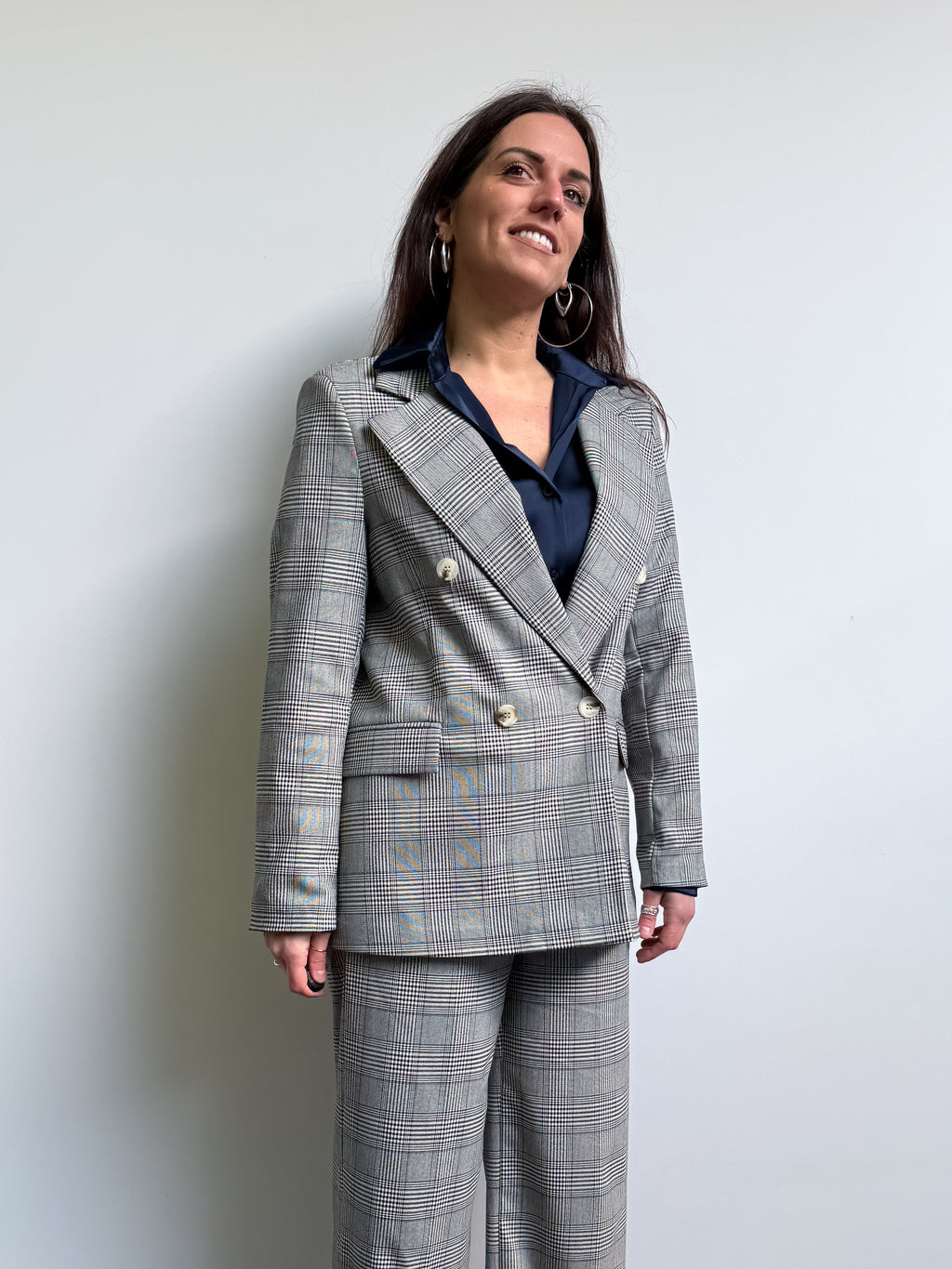 Blazer doppiopetto check