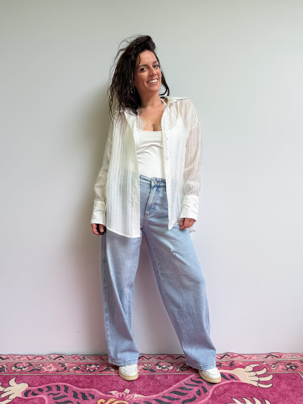 Camicia over gessata