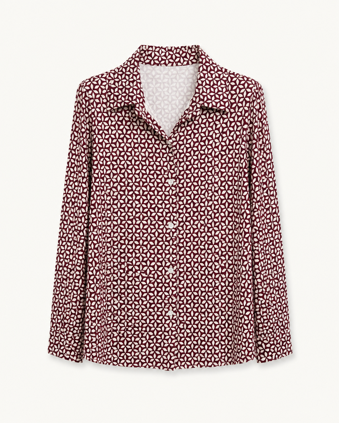 Camicia elasticizzata in fantasia