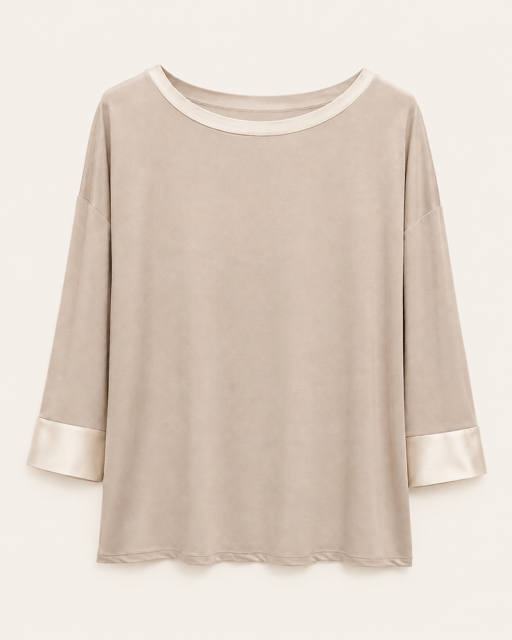 Maglia in viscosa con dettagli satin