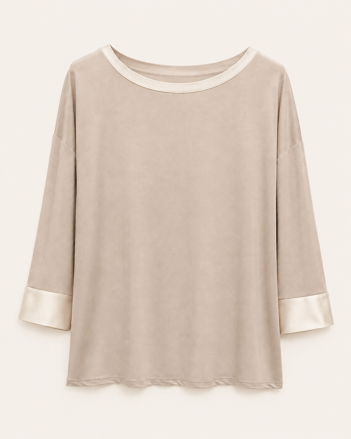 Maglia in viscosa con dettagli satin