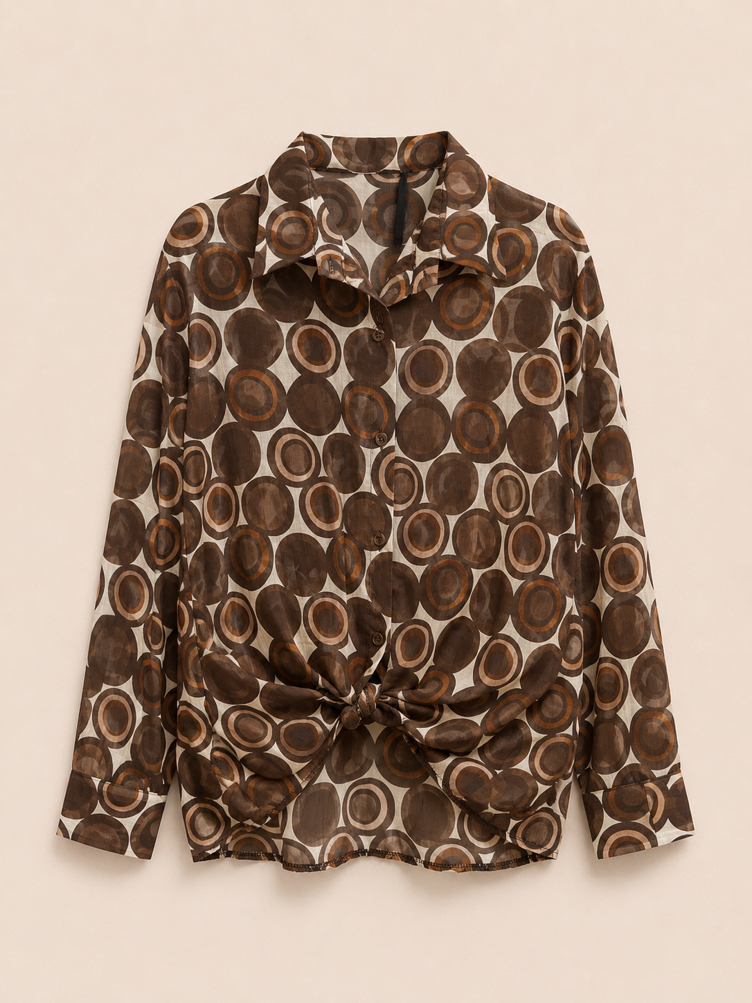 Camicia velata in fantasia
