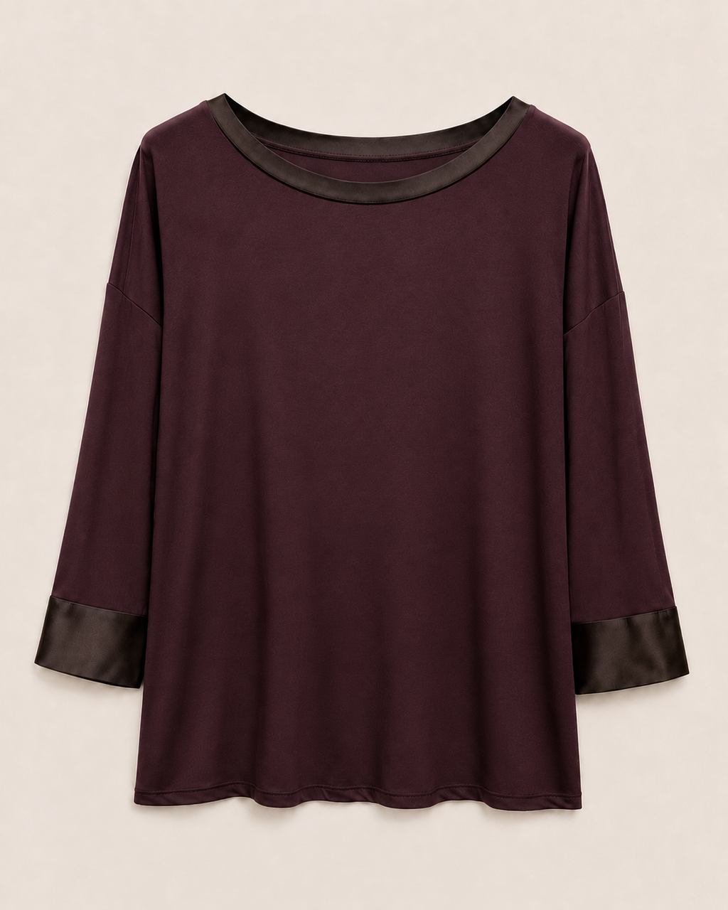 Maglia in viscosa con dettagli satin