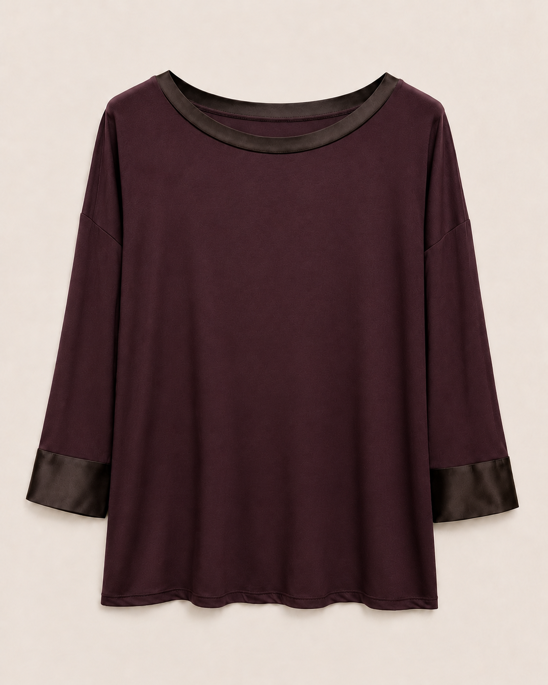 Maglia in viscosa con dettagli satin