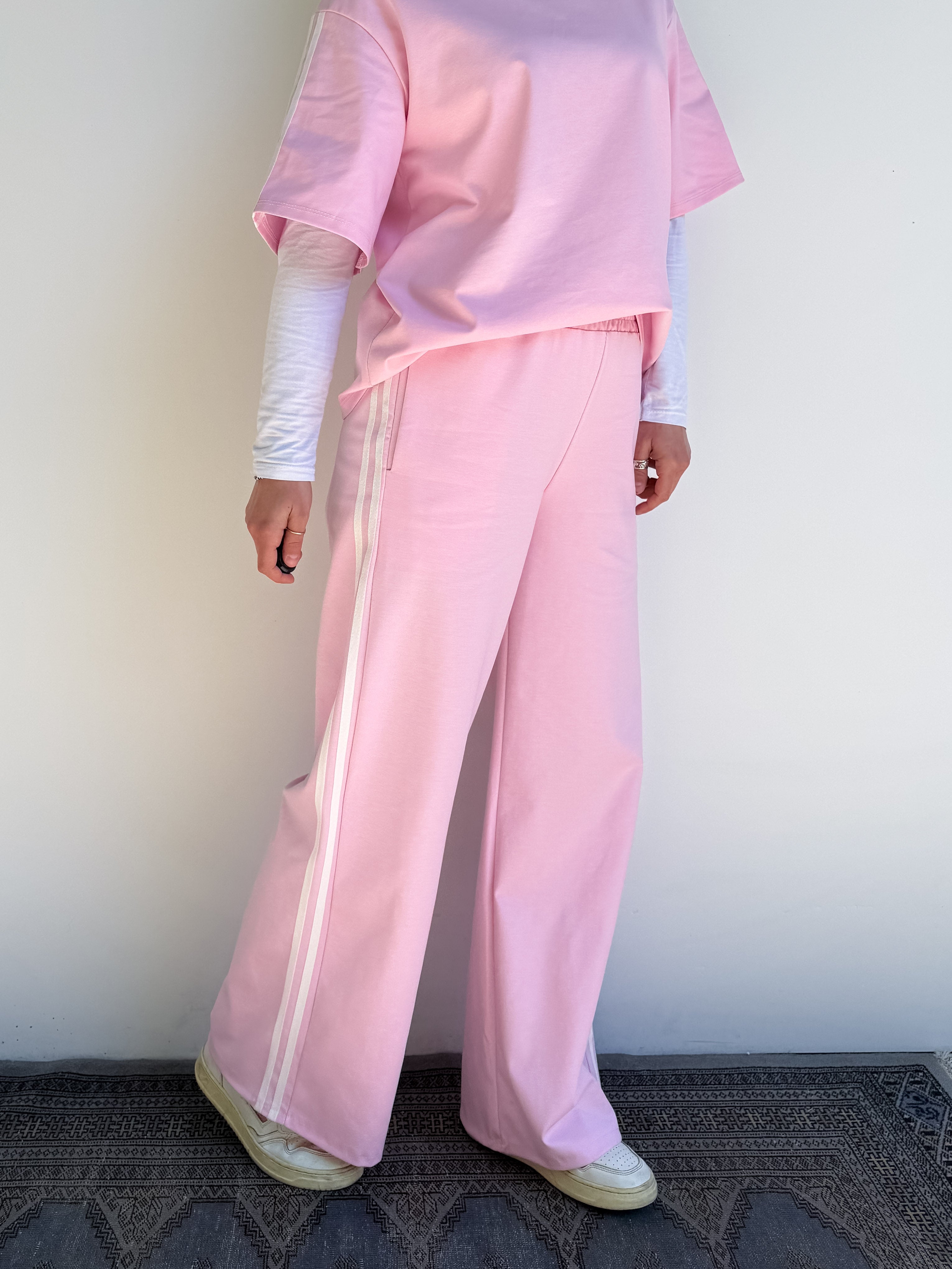 Pantalone a palazzo con bande