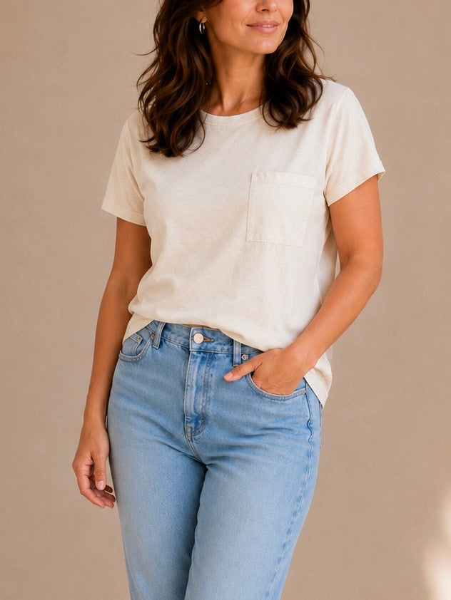 T-shirt basic con taschino