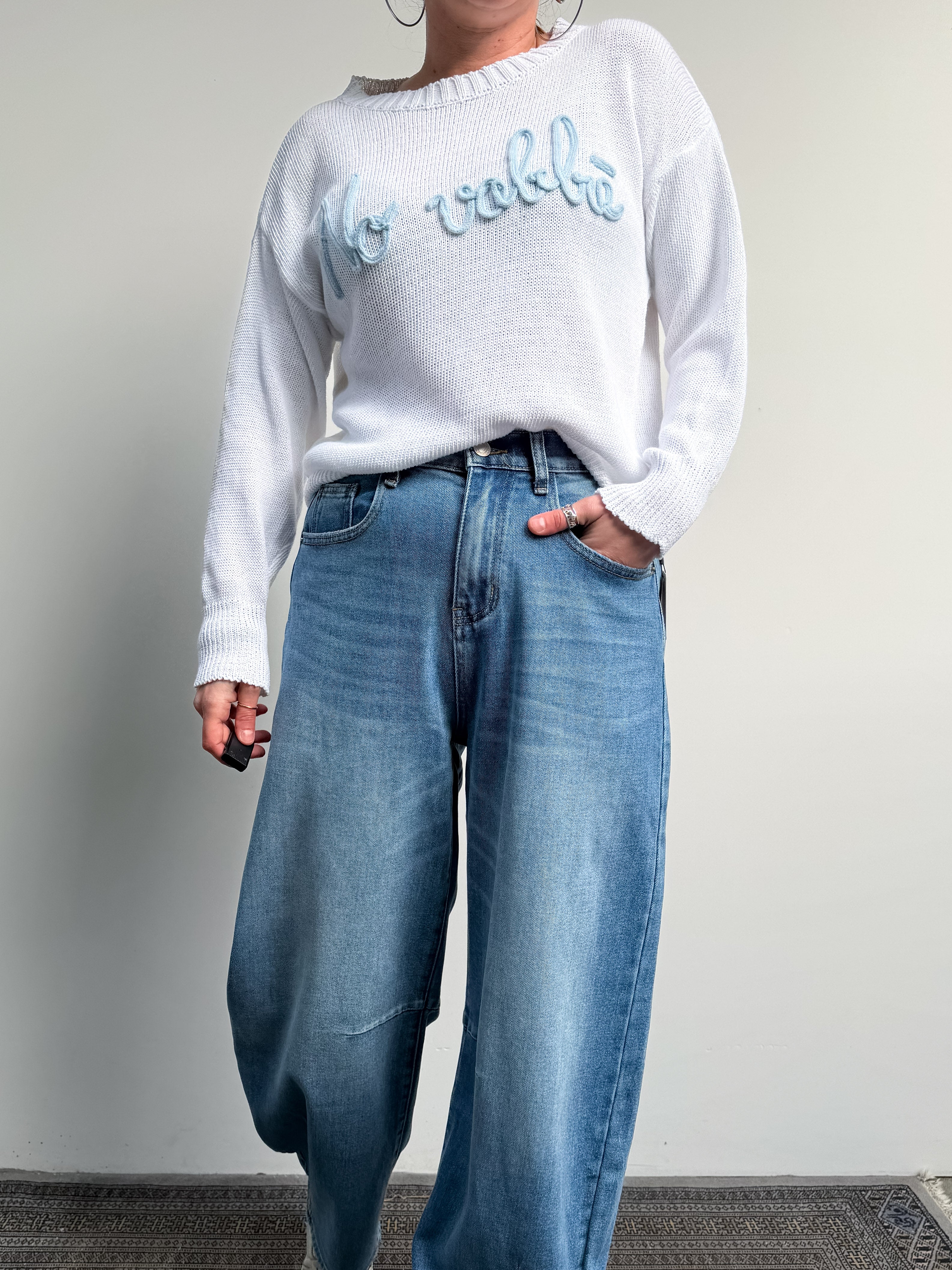 Pullover in filato “No vabbé”