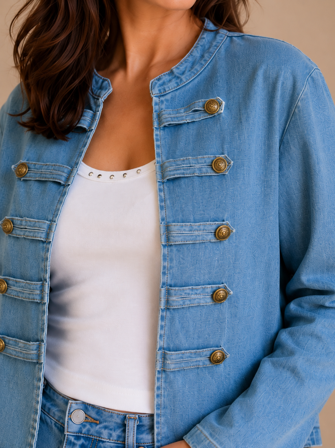 Giacca Napoleone in jeans