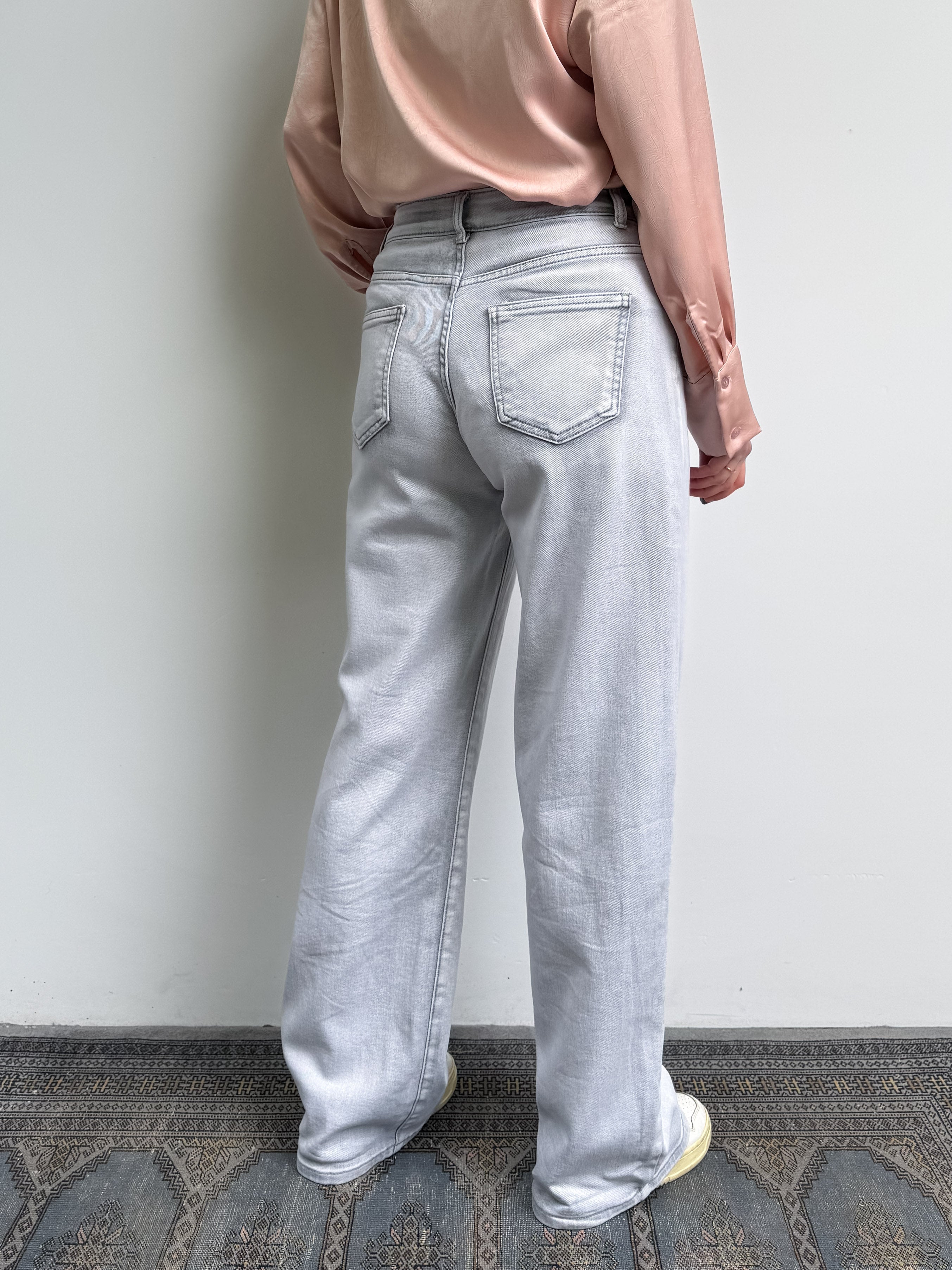 Jeans a palazzo stone washed