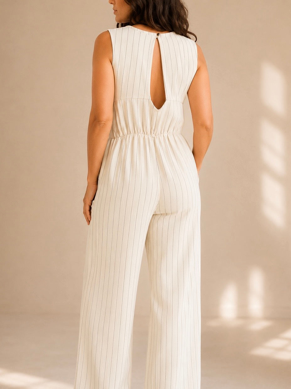 Tuta elegante gessata